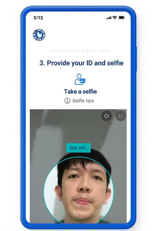 scanning selfie