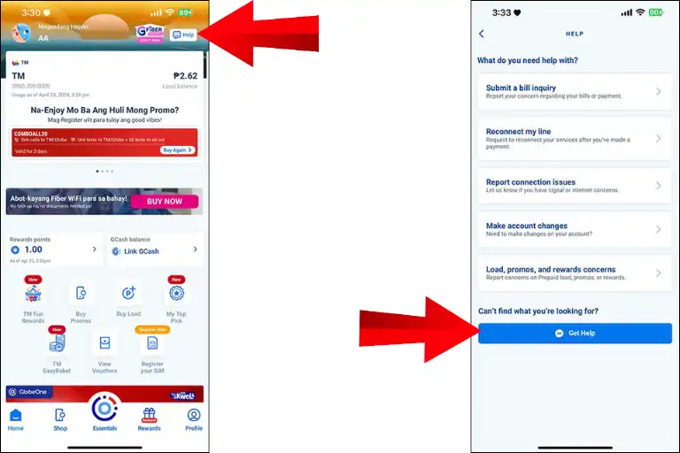 tm customer services via globeone